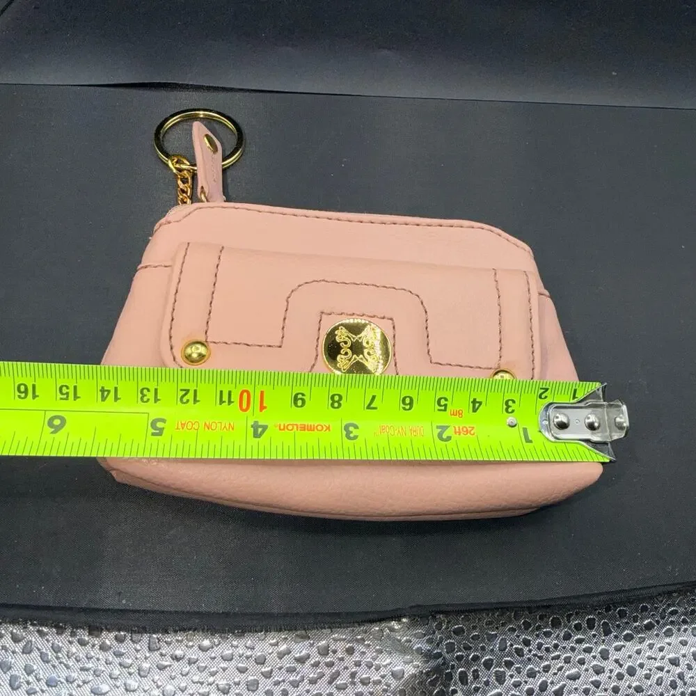 Stone Mountain Pink Leather Hobo Shoulder Bag Wallet Set Gold Hardware